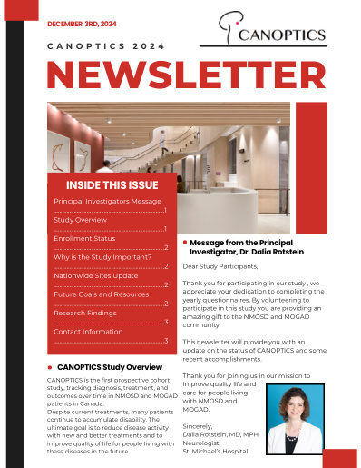 Cover preview for December 2024 CANOPTICS Newsletter