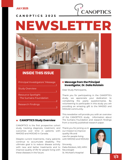 Cover preview for July 2025 CANOPTICS Newsletter