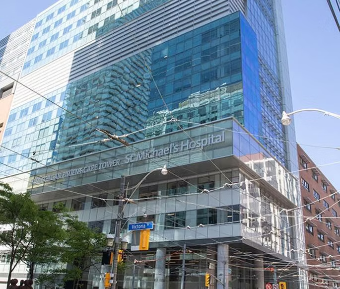 Exterior of St. Michael's Hospital in Toronto
